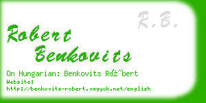 robert benkovits business card